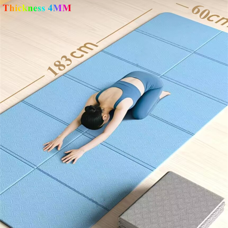 Pilates Yoga Mat Workout - Matras Yoga Lipat PVC 183x60x0.4cm Anti