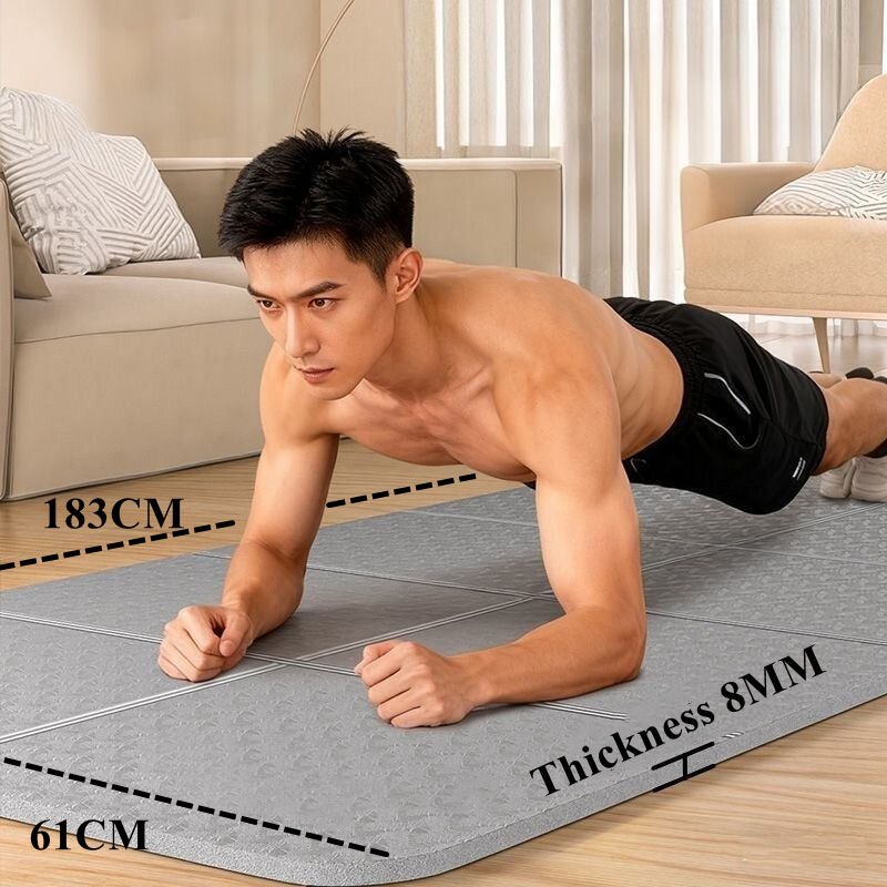 Pilates Yoga Mat Workout - Matras Lipat 183X61X0.8Cm Matras Latihan Ramah