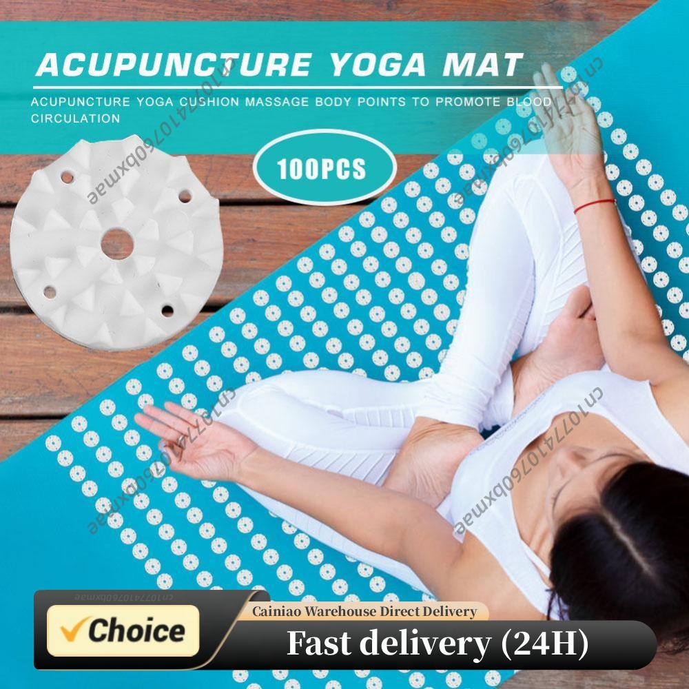 Pilates Yoga Mat Workout - 100pcs Alas Yoga Akupresur Berduri Bantal