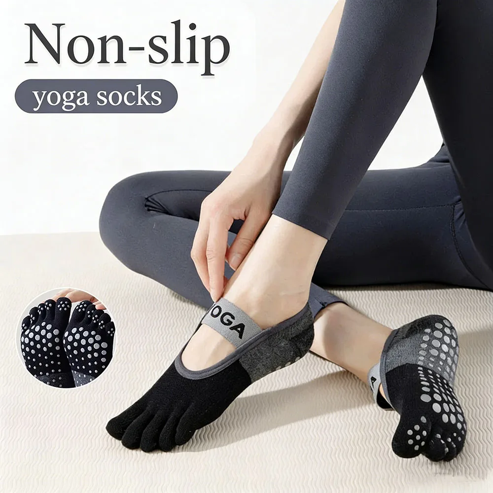 1 Pasang Kaus Kaki Lima Jari W - Youtube Yoga Pilates ulasan dan harga