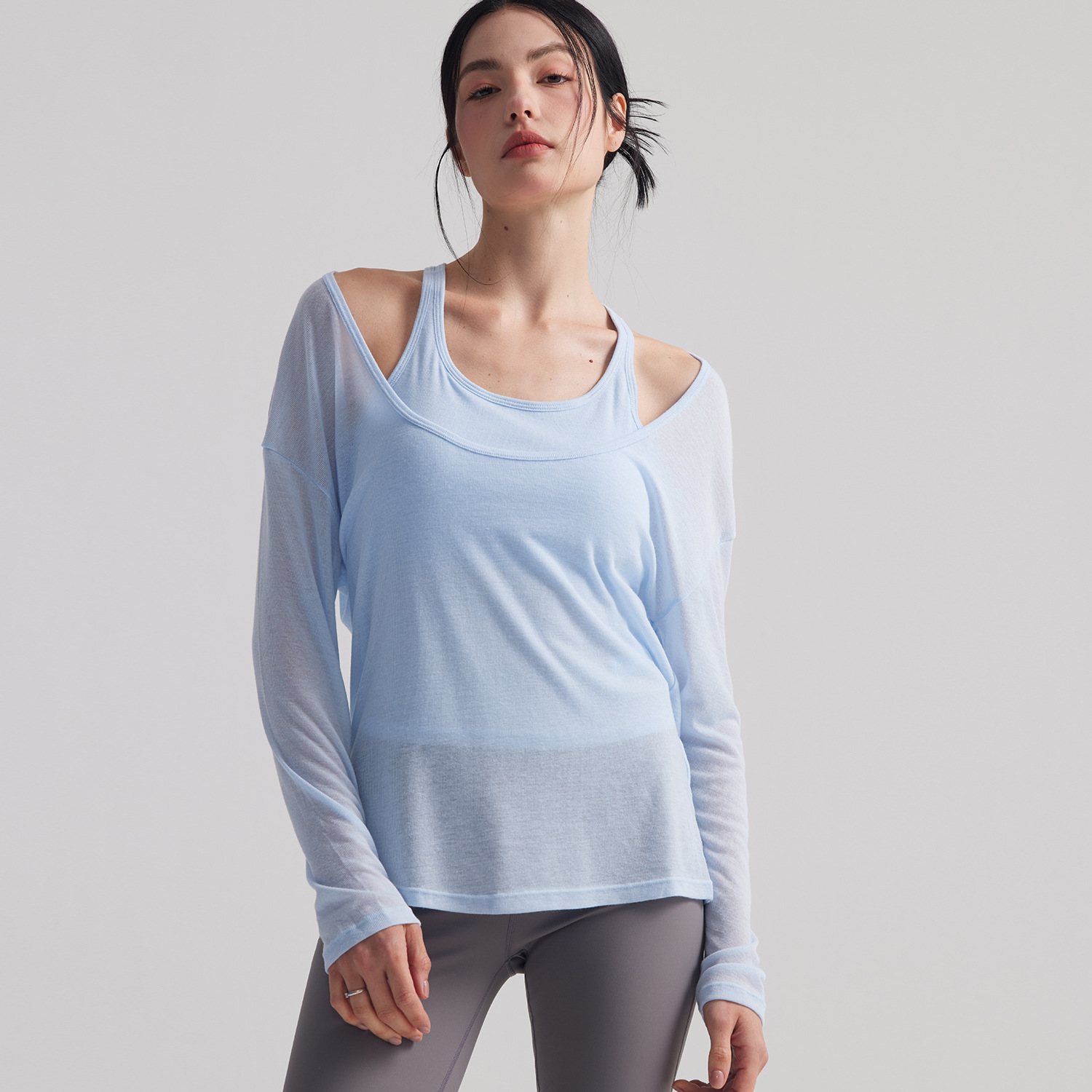 Atasan Tunik Yoga Lengan Panja - Pilates Yoga Fit ulasan dan harga