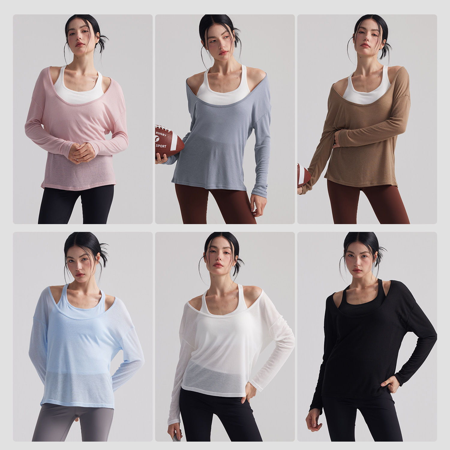 Atasan Tunik Yoga Lengan Panja - Pilates Yoga Fit ulasan dan harga